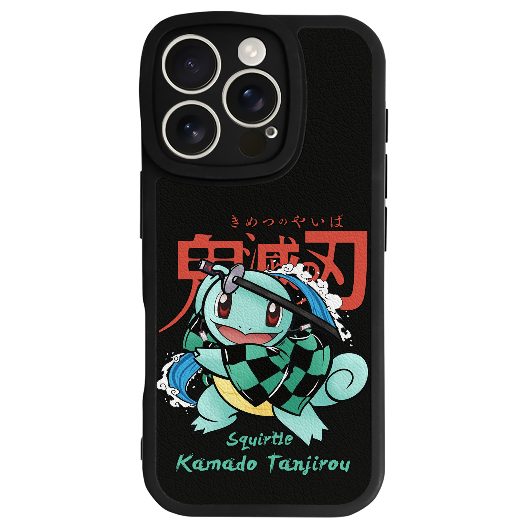 （画像用） 鬼滅の刃 竈門 炭治郎／かまど たんじろう Kamado Tanjirou 【iPhone 16シリーズ対応】シリコンスマホケース（レザー調） 材質：シリコン